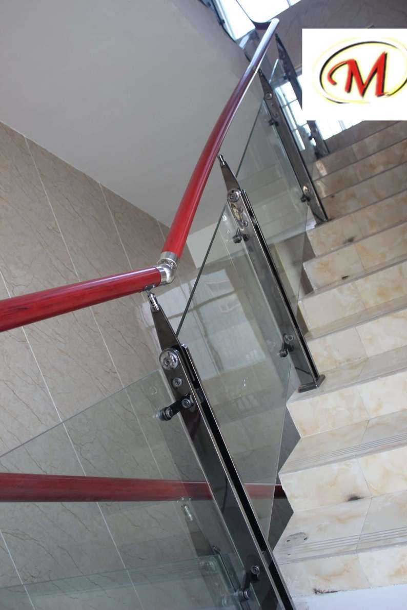 Modern Style High-End Design Hotel Villa Stainless Steel Staircase Column