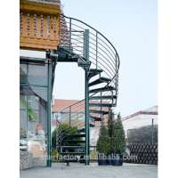 Fashion central post spiral staircase,outdoor steel stairs,anti - skid stairs,L-196