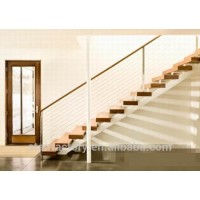 Australian fashion wood stairs, aluminum wire drawing fence, L-444