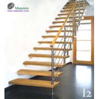 Inoor Straight Cantilever Wood Stairs