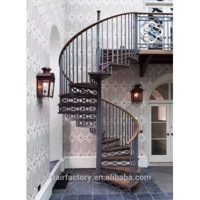 Fashion central post spiral staircase, steel and wood stairs,TS-103