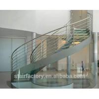 Fashion Curve Shape stair, steel-wood spiral staircase,TS-148