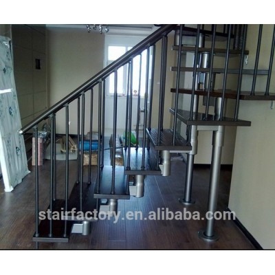 Adjustable stringer Stairs simple and stylish design, solid wood treads