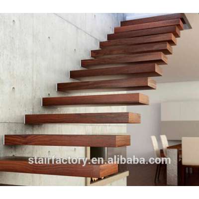 Modern staircase, solid wood treads,Floating staircase,TS-305