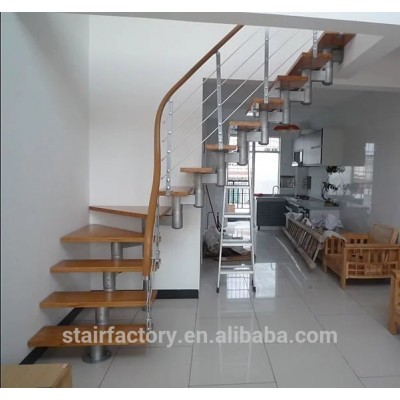 Adjustable stringer Stairs simple ,modern stair treads,wood stair edging,TS-141